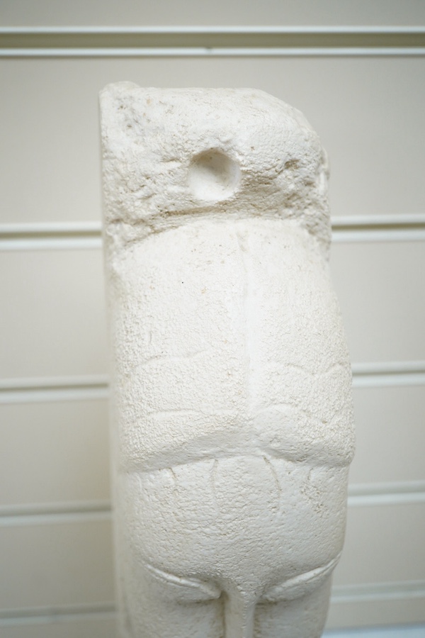 After Modigliani (1884-1920), a studio potted tete de femme, with booklet, 47cm high. Condition - good